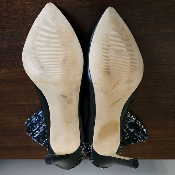 GUESS Size 8 Black Leather & Tweed Fabric Boot Vvidlet 2 - Picture 11 of 11